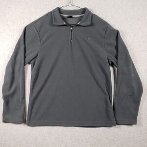 Starter Jacket Y2K Gray Fleece Quarter Zip Pullover Small Soft Casual Gorpcore